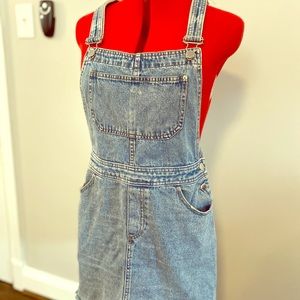 Denim overall dress